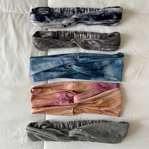 Soft stretchy knotted headbands, tie dye knot head wraps, elastic twist headband